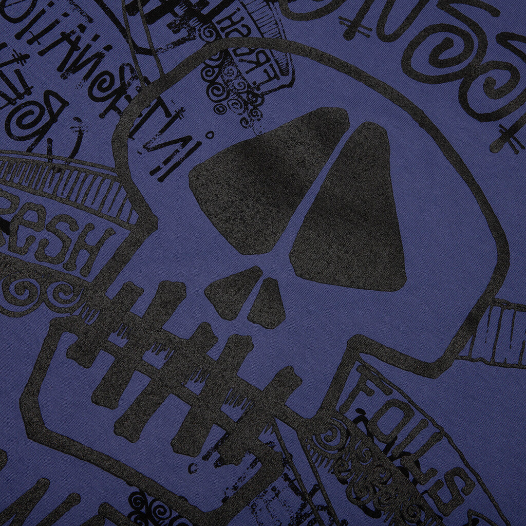 Skulls Pigment Dyed Tee Indigo
