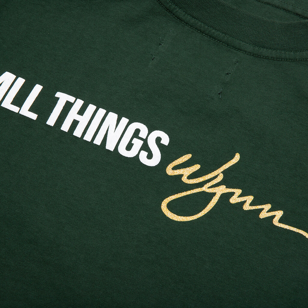 Feature x Wynn Logo Lock Up Tee Evergreen