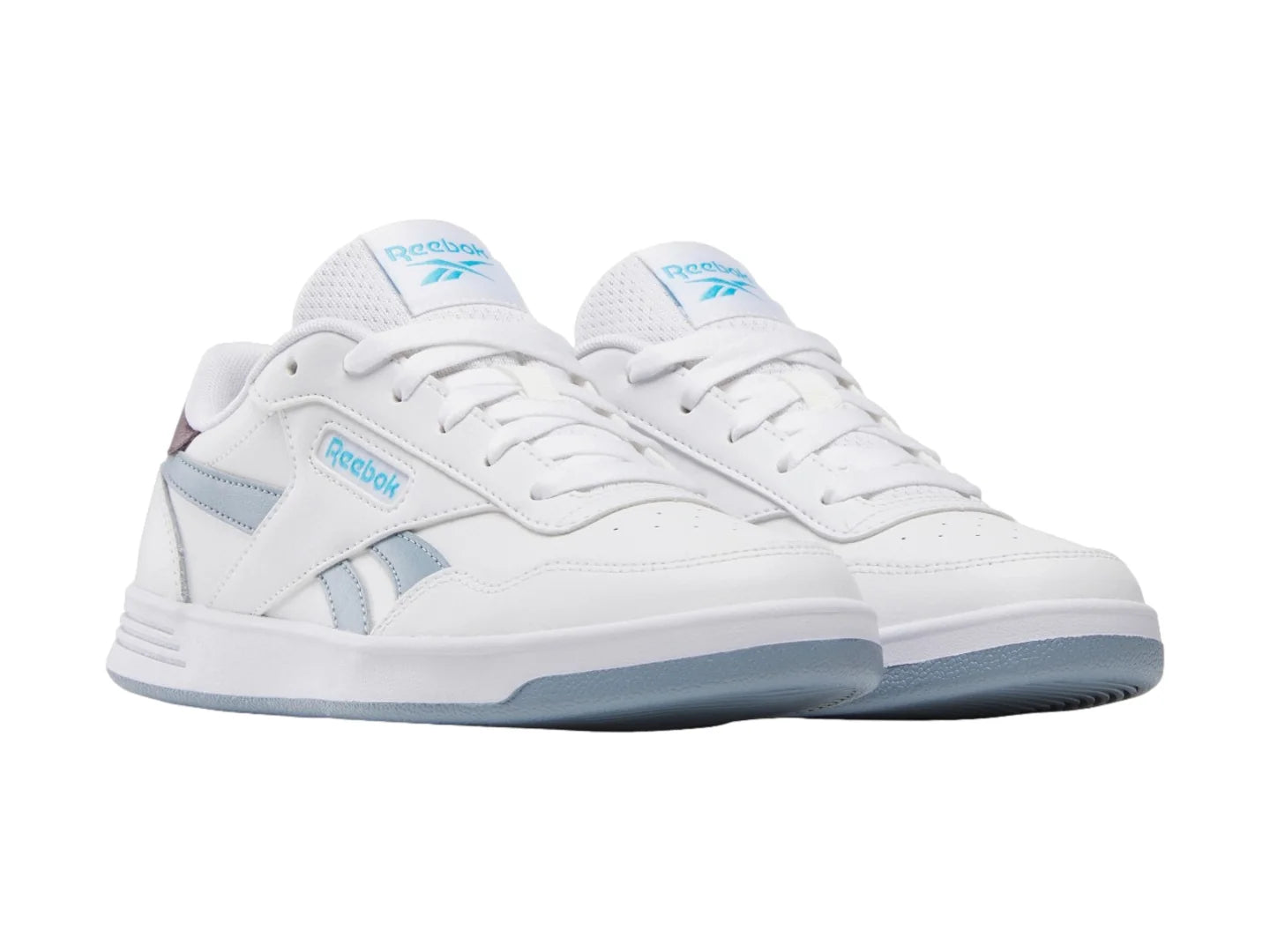 Tenis Reebok Court Advance Blanco y Azul para Mujer