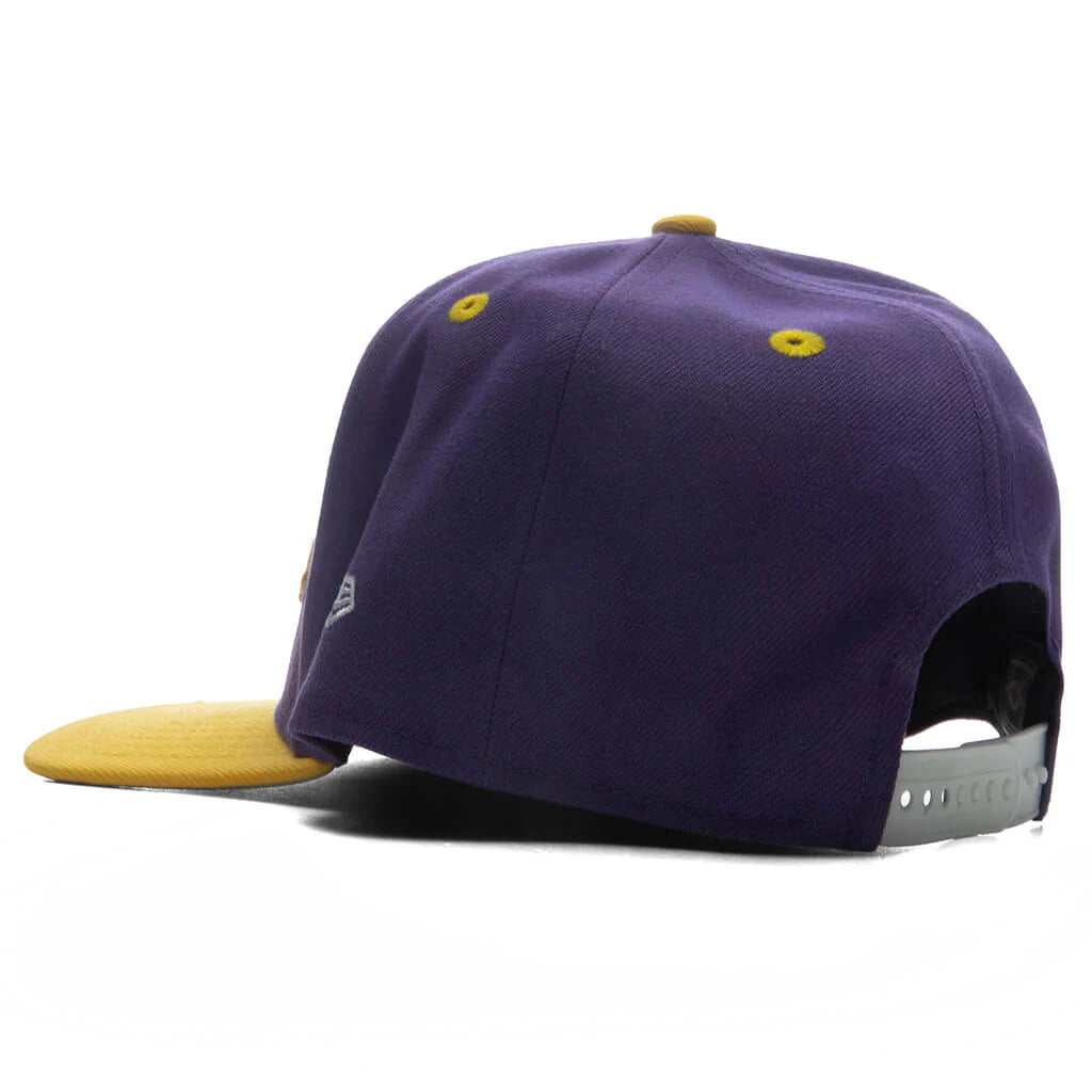 9FIFTY A Frame Curved Hardwood Classics Script Snapback Los Angeles Lakers