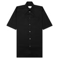 Point Collar Short Sleeve Shirt Black