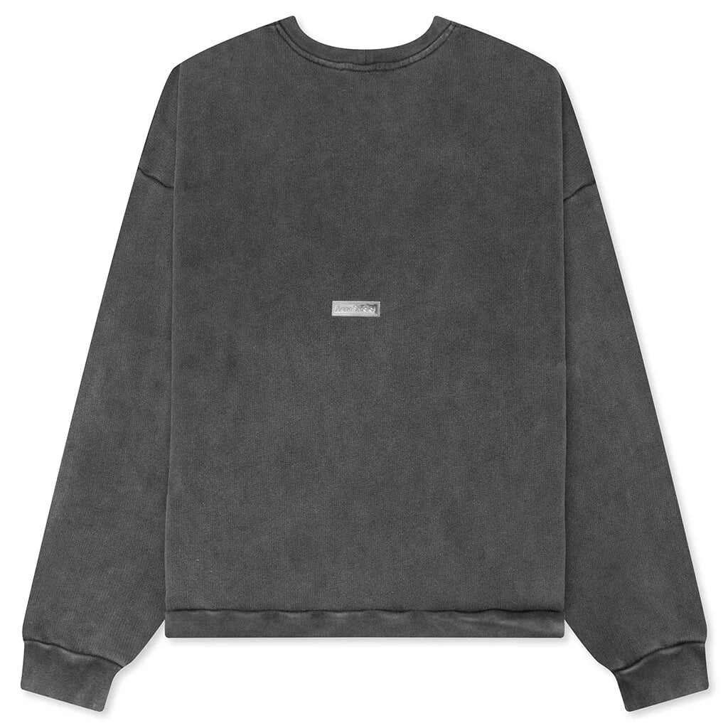 Rubber Logo Fleece Sweatshirt Faded Black