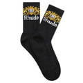 Crest Logo Sock Black White Yellow