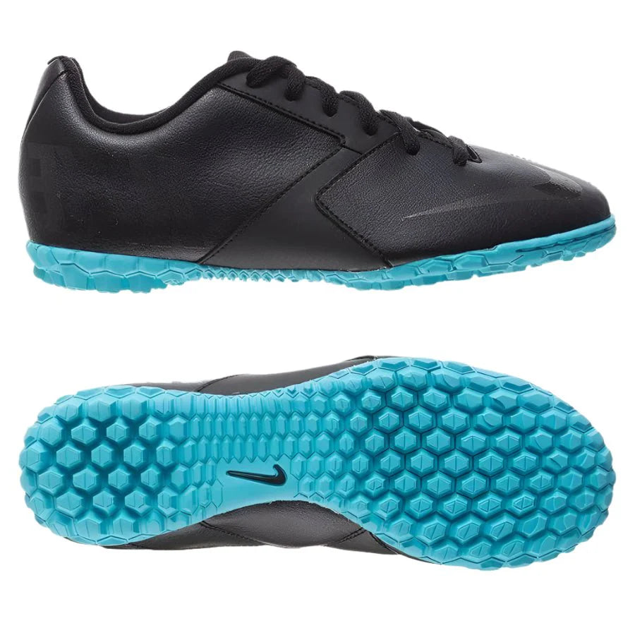 Nike JR Bomba II TF Turf Soccer Cleats Black Gamma Blue