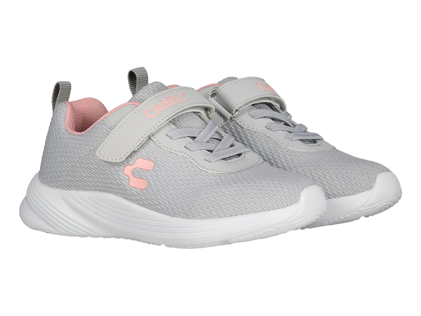 Tenis Charly Gris y Coral para Niña