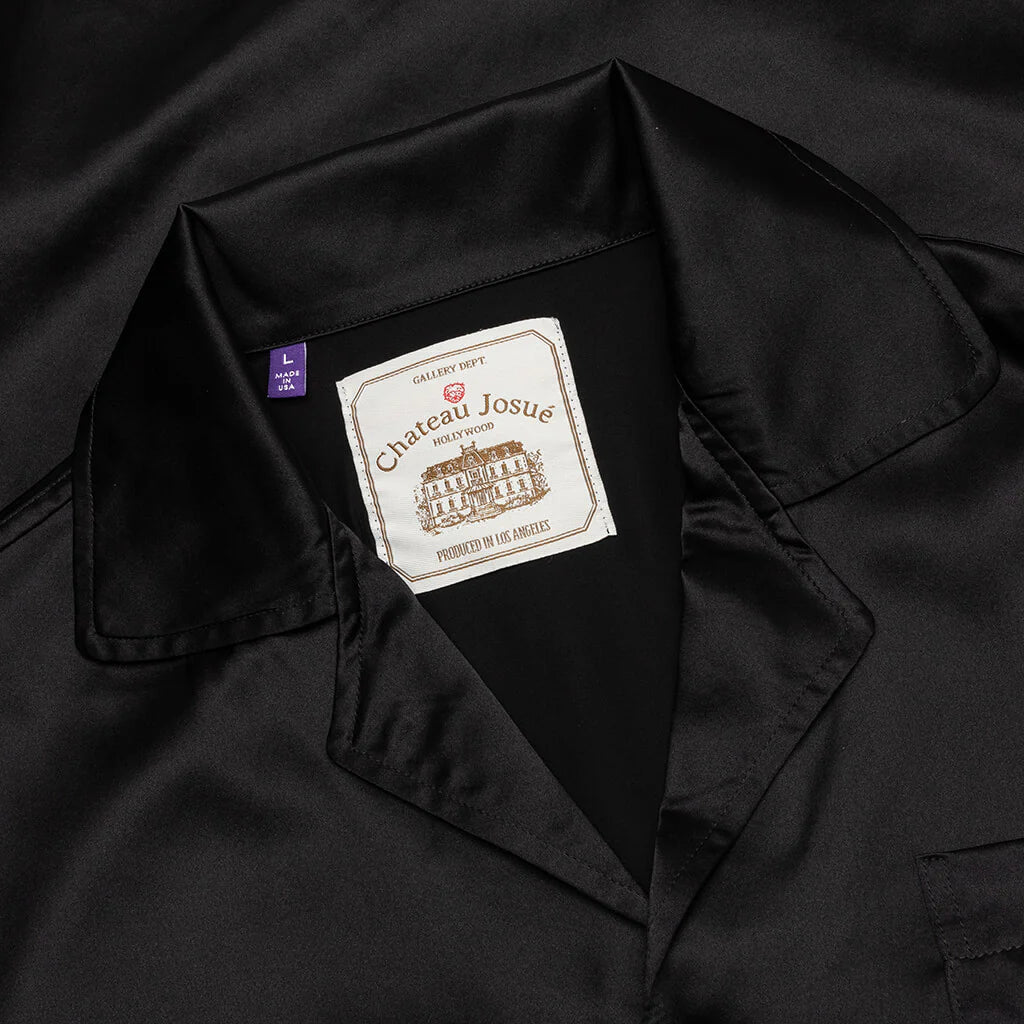 Silk Pajama Shirt Black