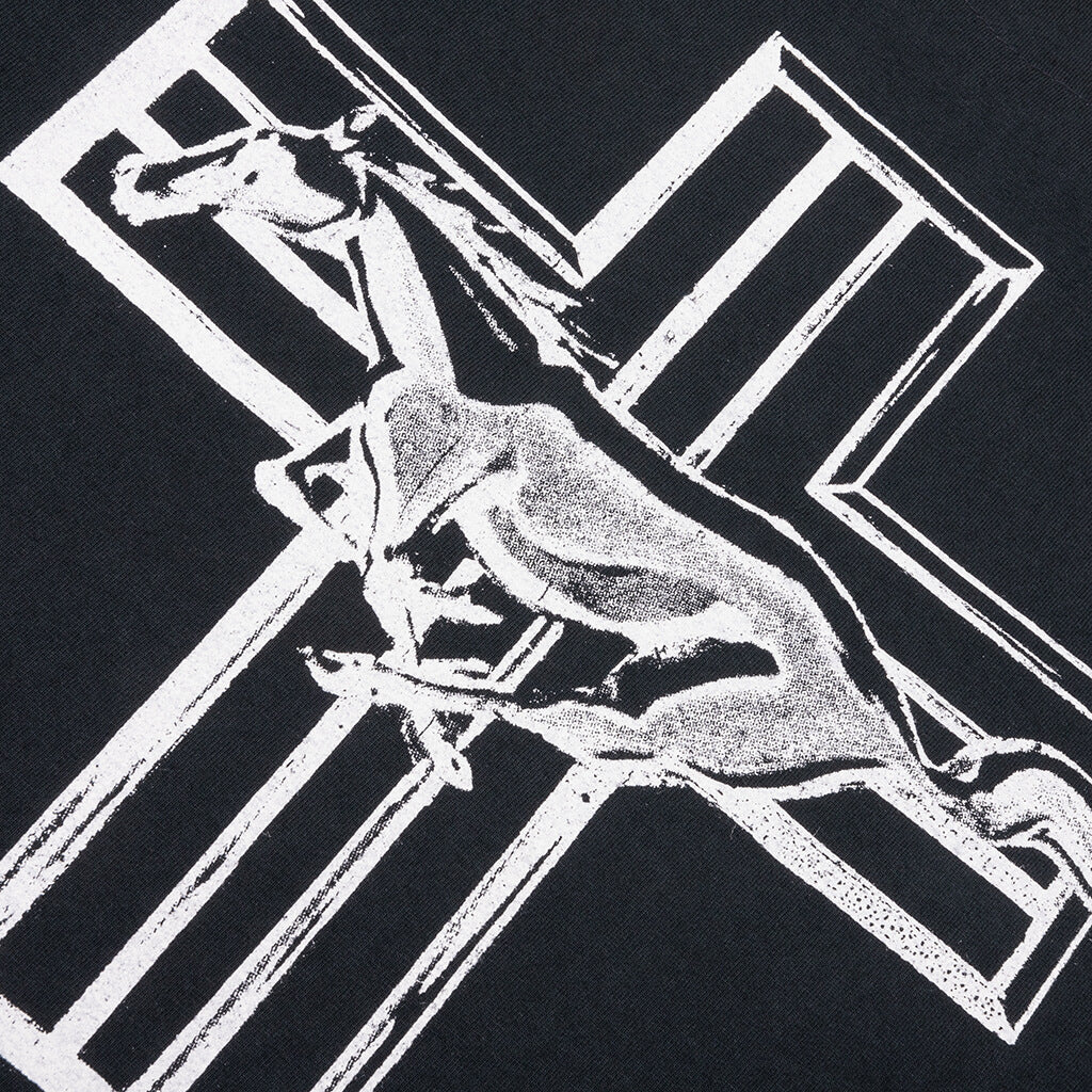 Mustang Cross T Shirt Hard Washed Black