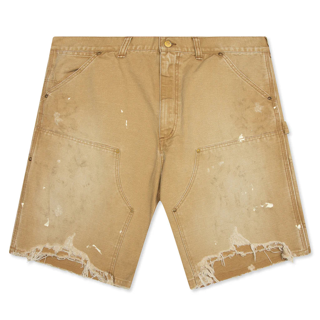 Double Knee Shorts Beige