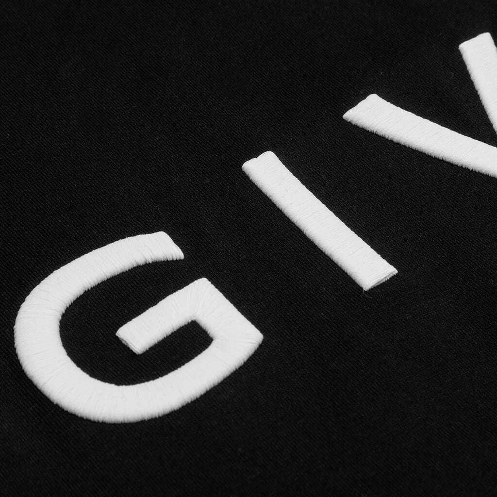 Embroidered Logo Slim Fit T Shirt Black