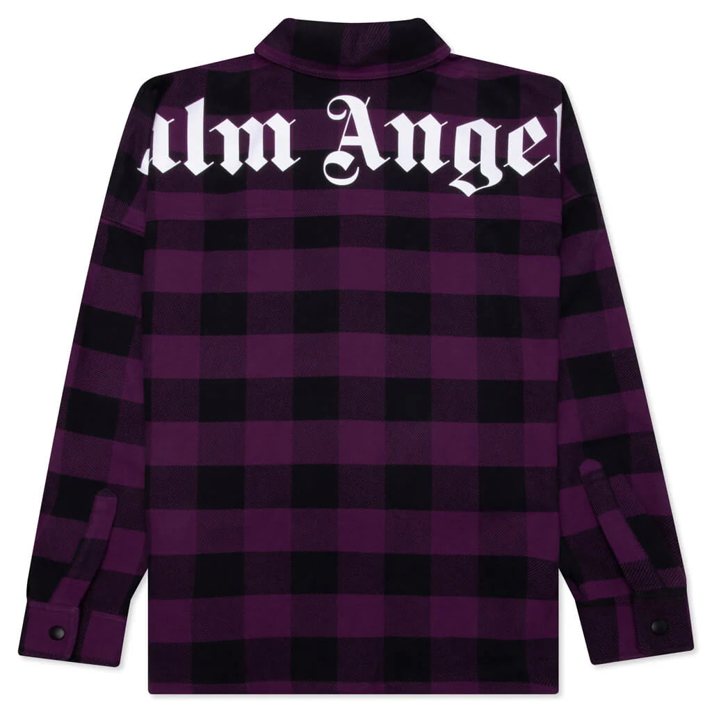 Classic Logo Overshirt Violet White