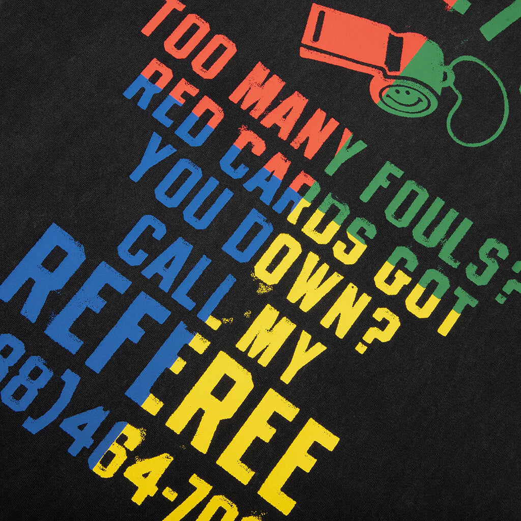 Smiley Foul Play T Shirt Washed Black