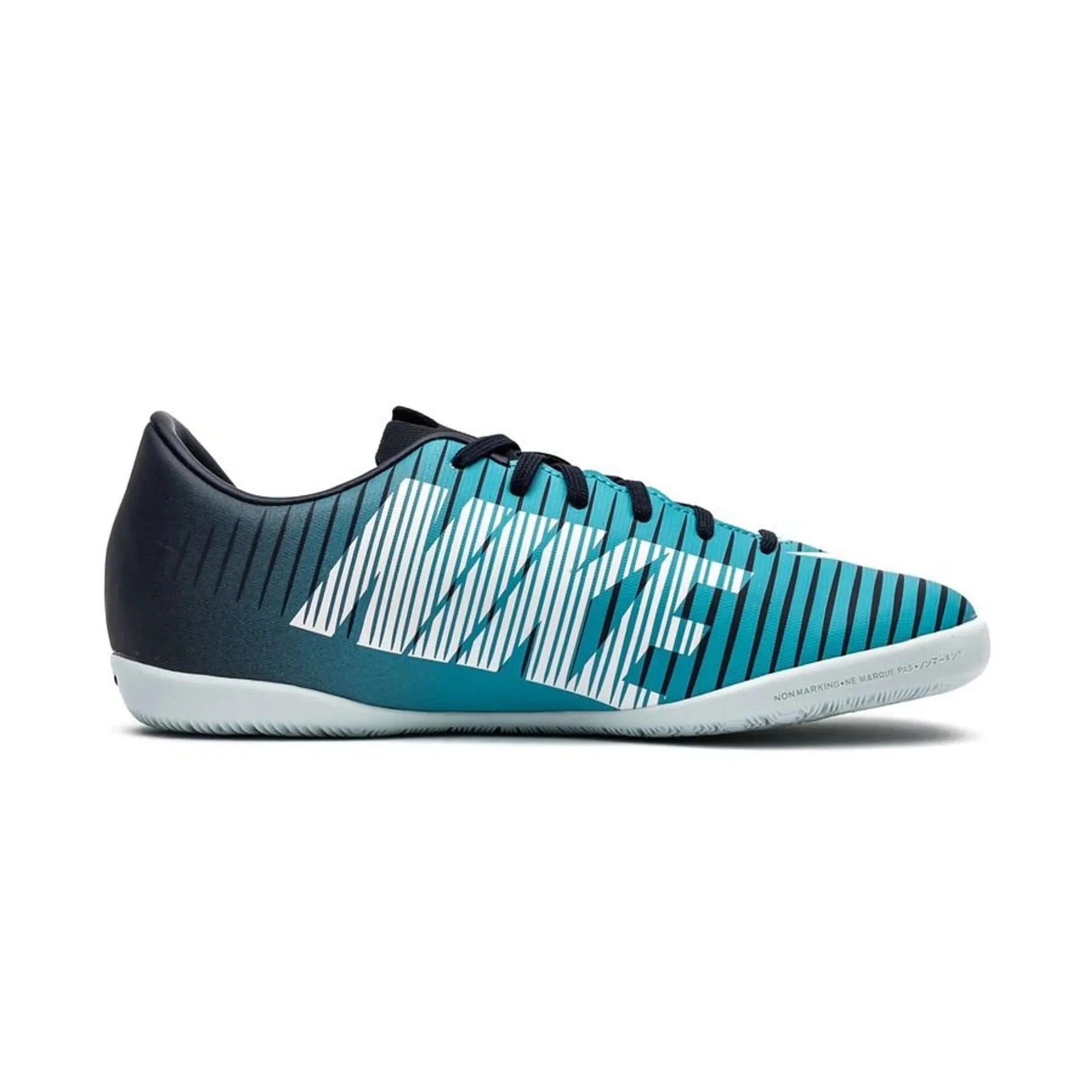 Nike Jr MercurialX Vapor XI IC Indoor Soccer Shoes Obsidian White Gamma Blue