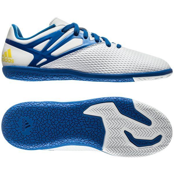 adidas Messi 153 IN Youth Indoor Soccer Shoes White Blue Black