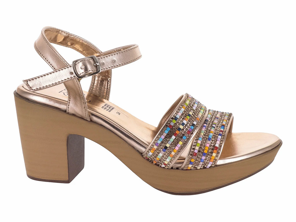 Sandalias Luna Rosa Oro Rosado para Mujer
