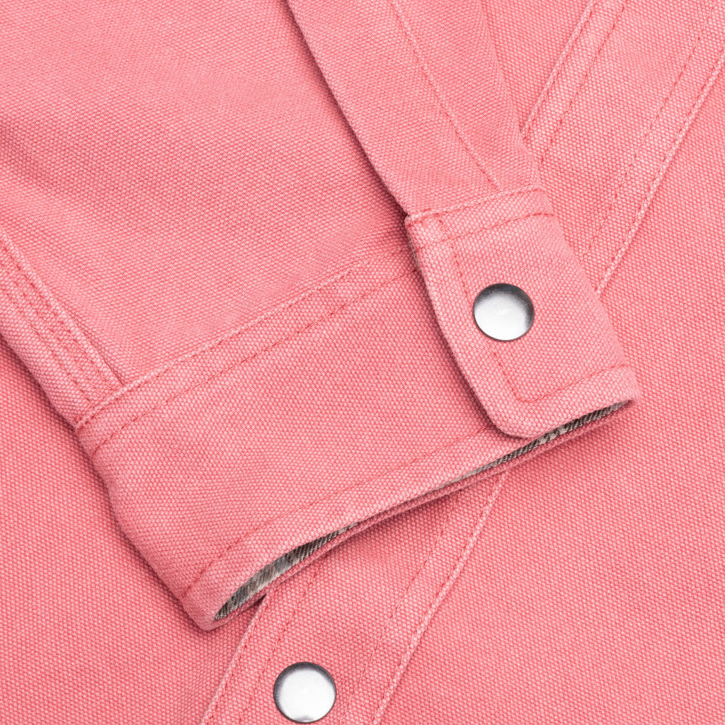 Heavy Washed Canvas Shirt Berry