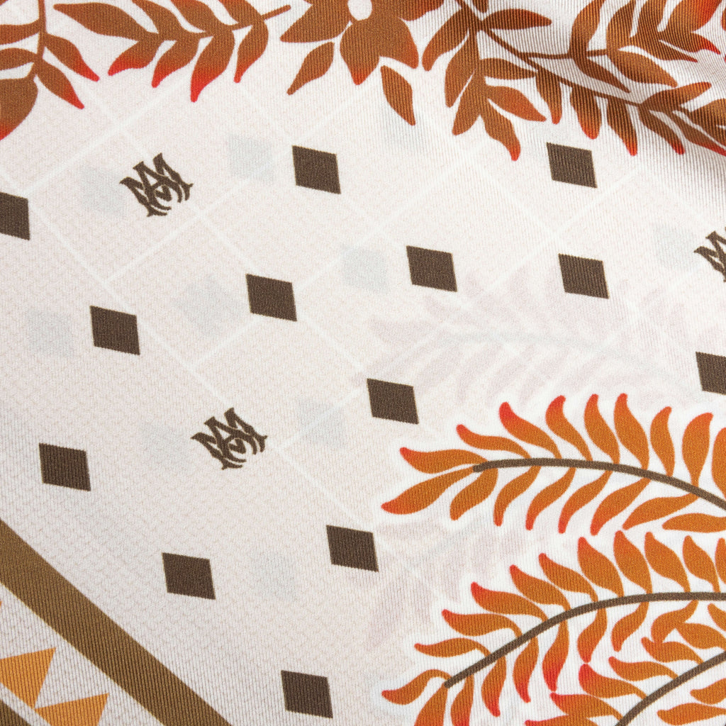 Palm Tree Bowling Shirt Copper Brown
