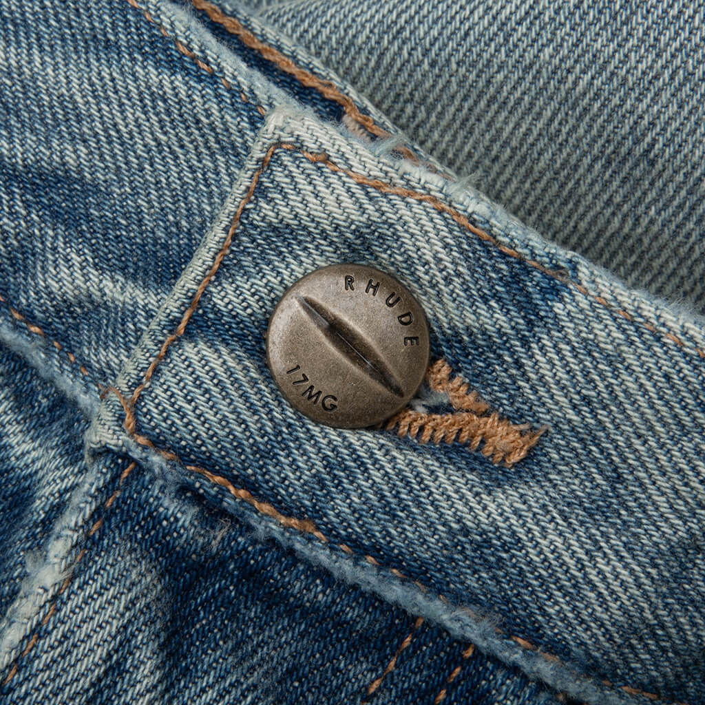 Boxy Traxedo Denim Short Isla Indigo