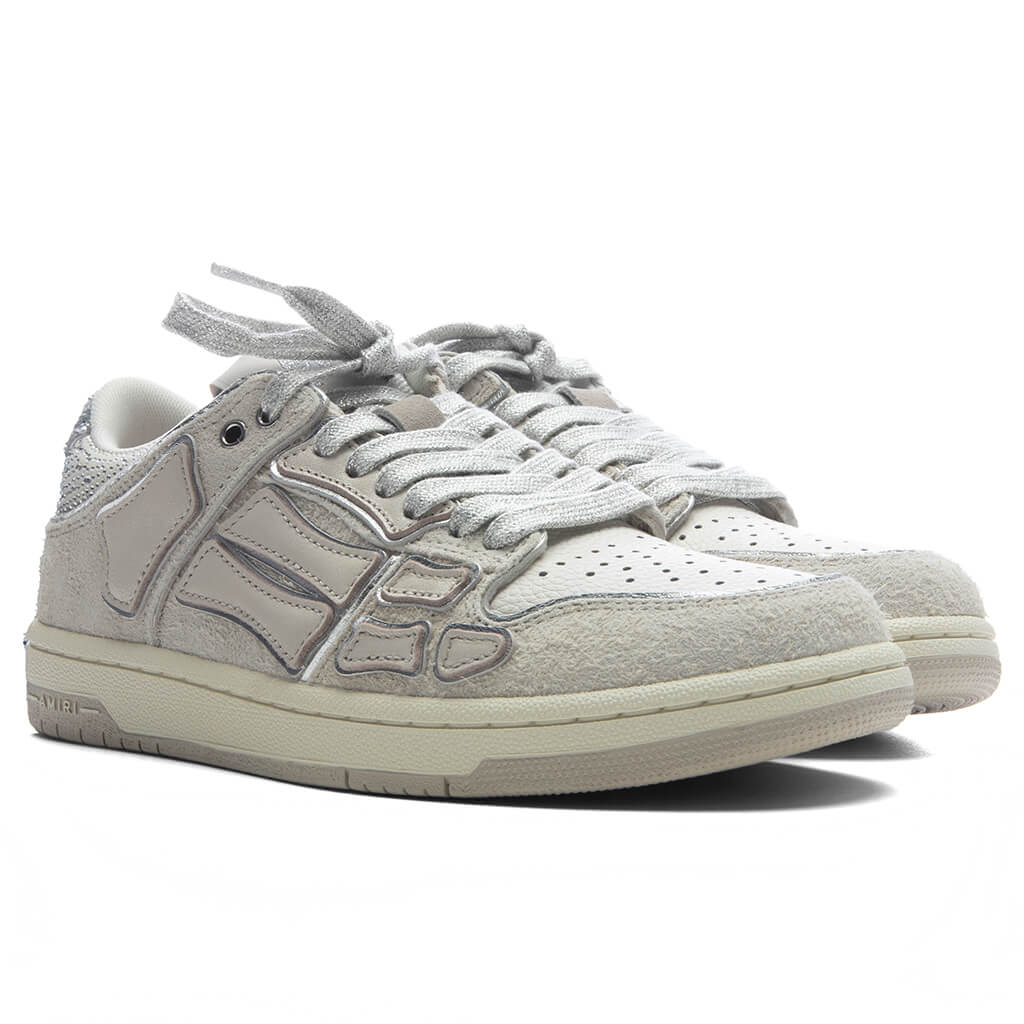 Womens Glitter Skel Top Low Alabaster