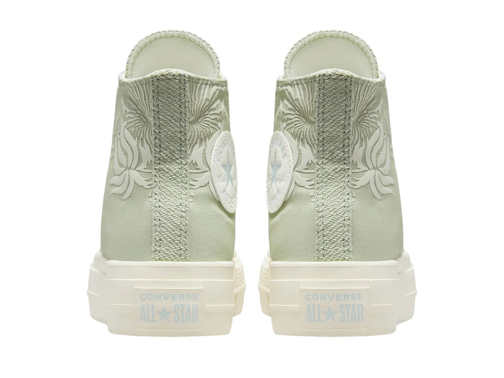 Tenis Converse Chuck Taylor All Star Lift Hi Platform Verde para Mujer