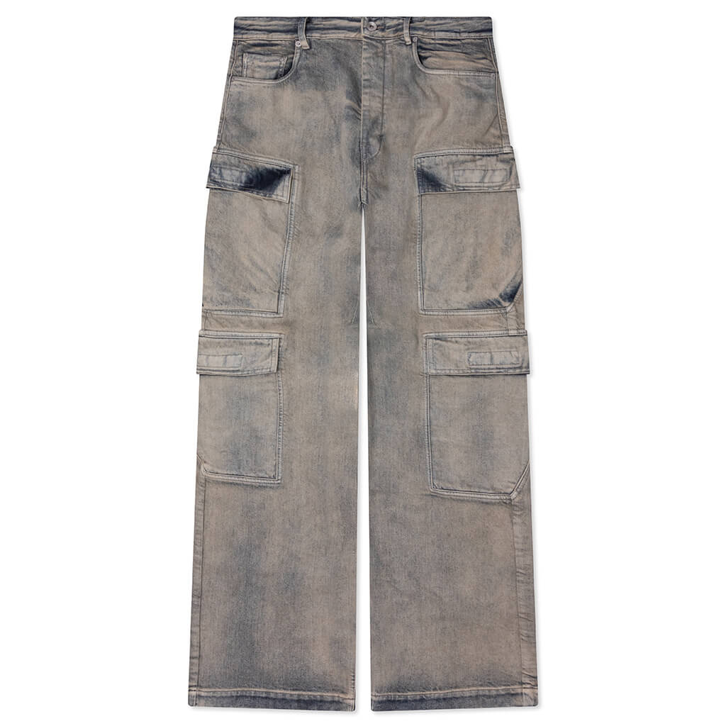 Double Cargo Denim Jeans Mineral Pearl