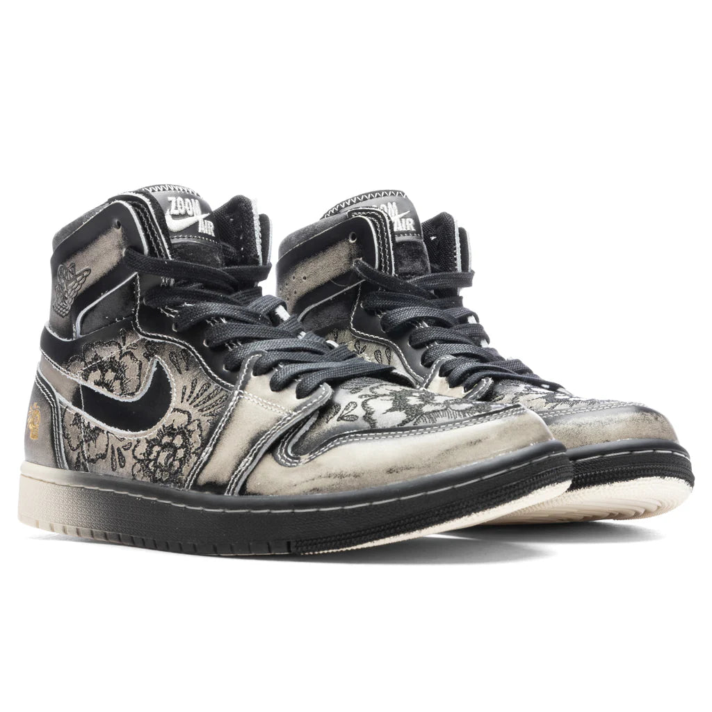 Air Jordan 1 Zoom Comfort 2 Premium Dia De Muertos Black Pale Ivory