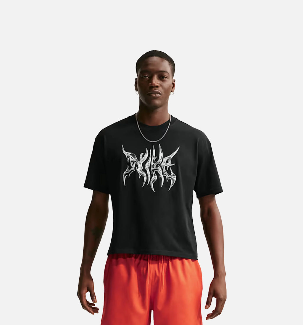 Sportwear Boxy Mens Short Sleeve Shirt Black