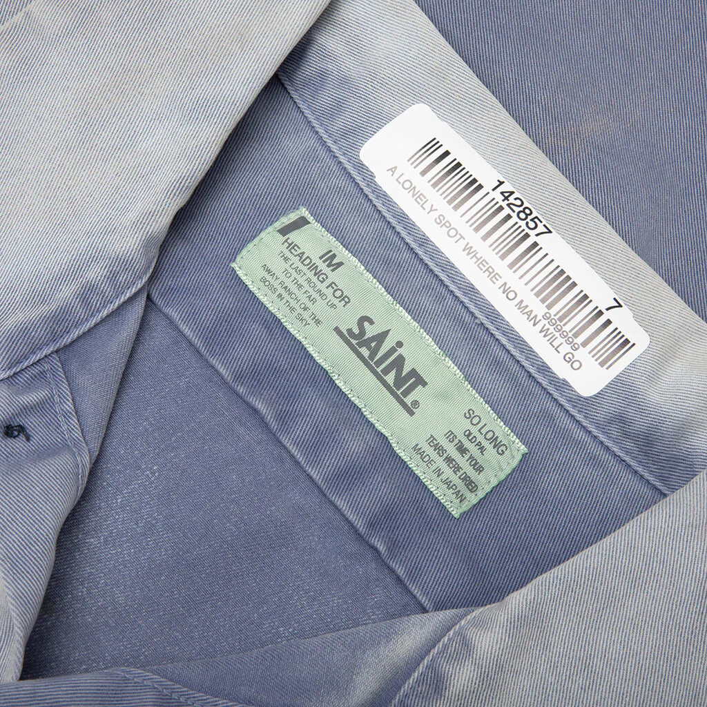 Line Cotton Shirt Navy