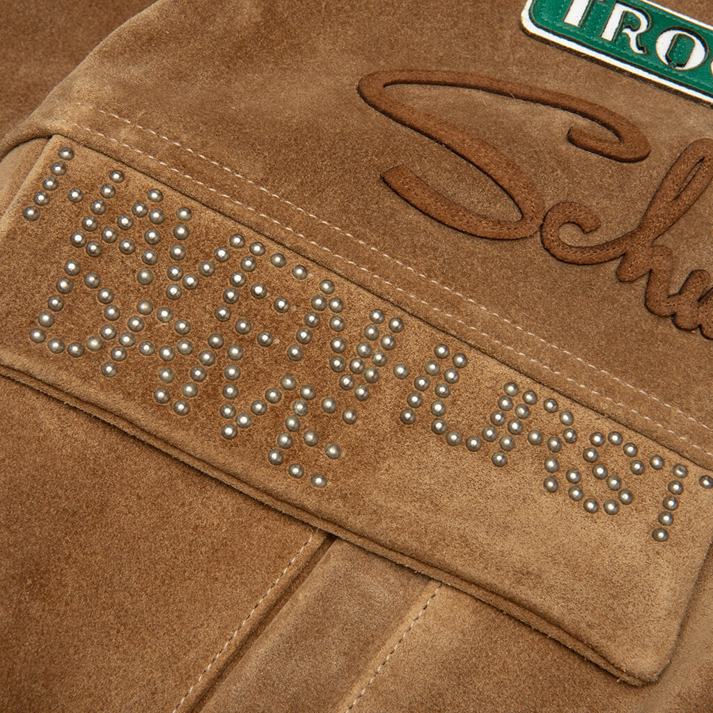 Sunset Blvd Sponsored Suede Jacket Tan