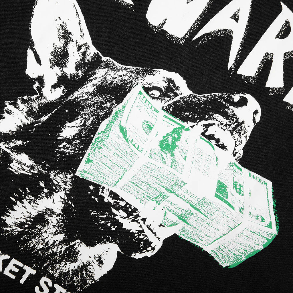 Beware My Income T Shirt Washed Black