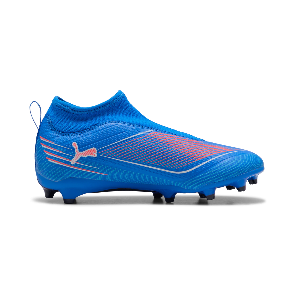 PUMA Ultra 6 Match Laceless FG AG Firm Multi Ground Kids Soccer Cleats Blue White