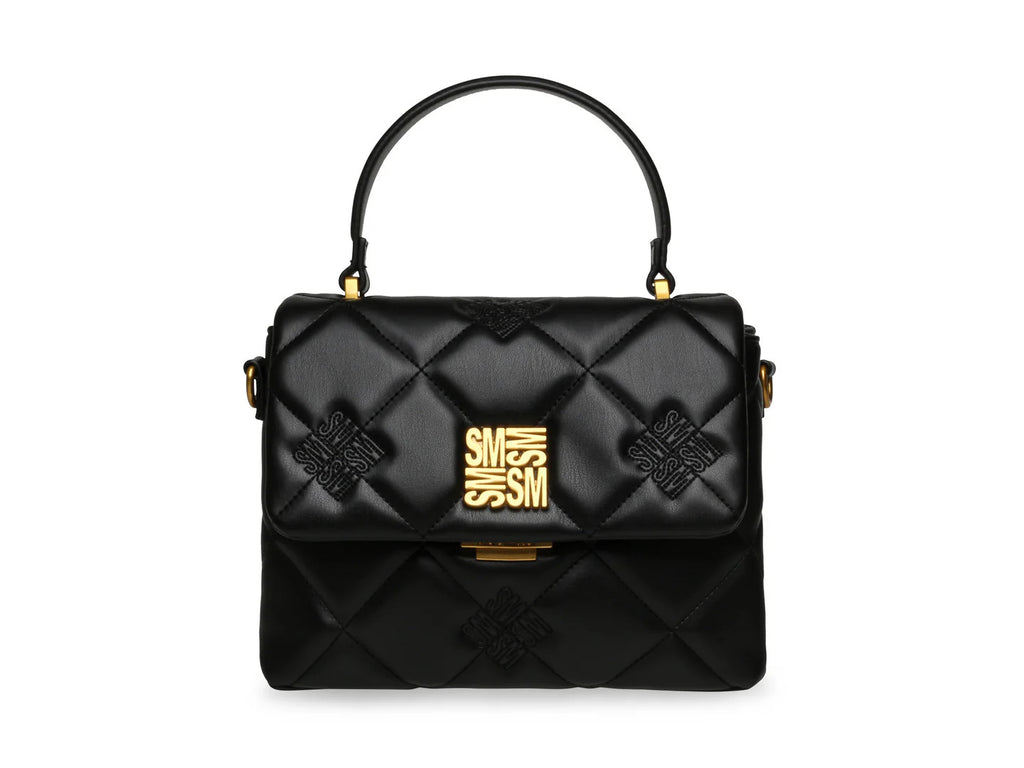 Bolso de Hombro Steve Madden Brutus Negro y Dorado para Mujer