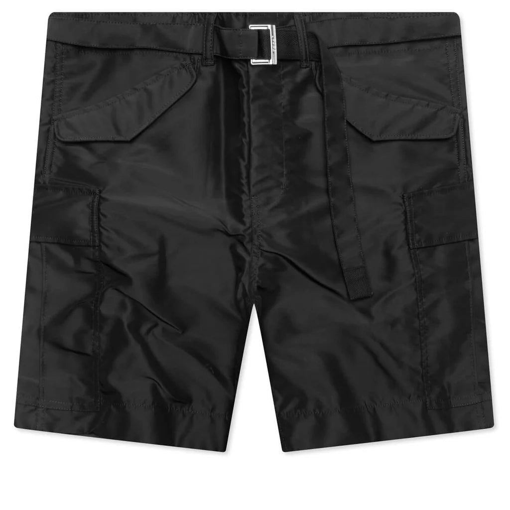 Nylon Twill Shorts Black