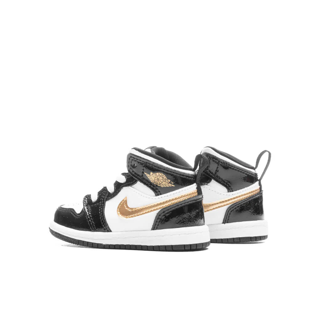 Air Jordan 1 Mid SE TD Black Gold Black Metallic Gold White