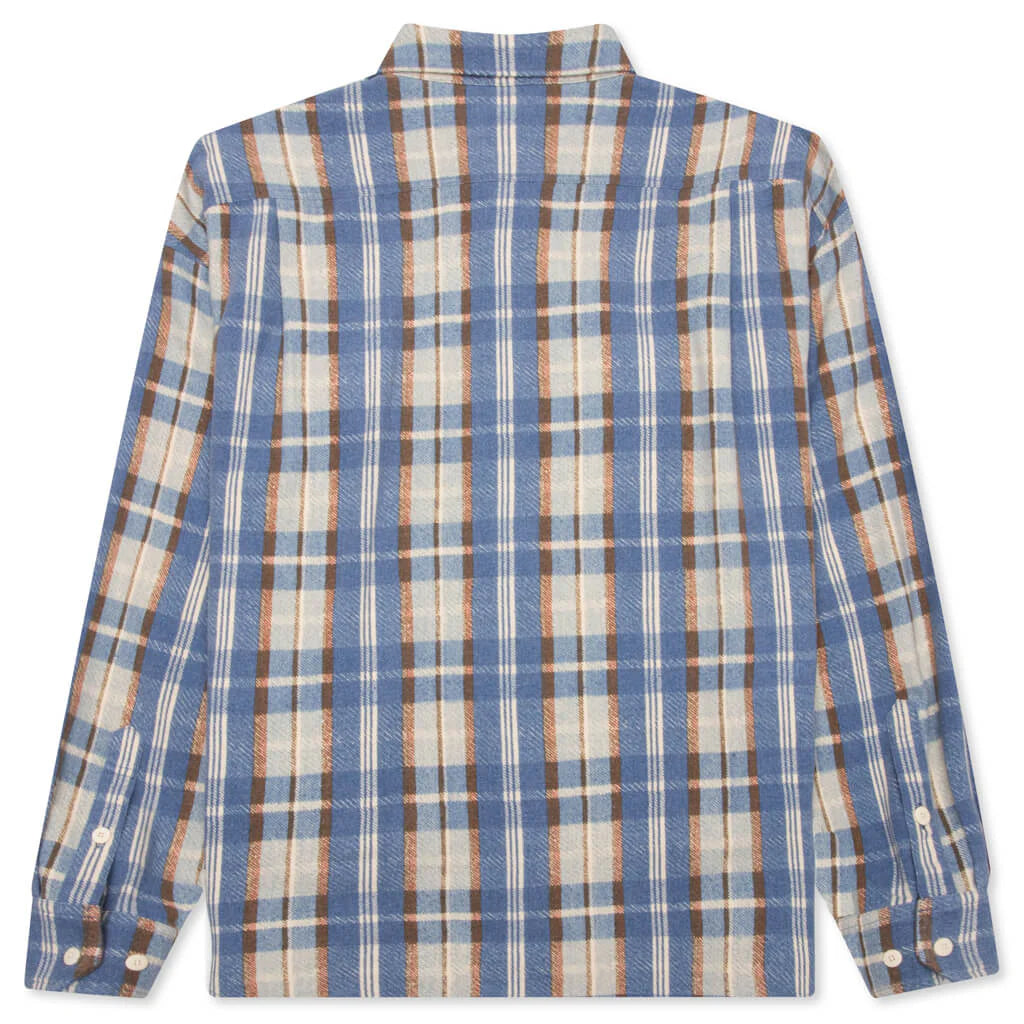 Pioneer Khadi Check Shirt L S Blue