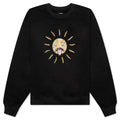 Beaded Sun Crewneck Worn Black
