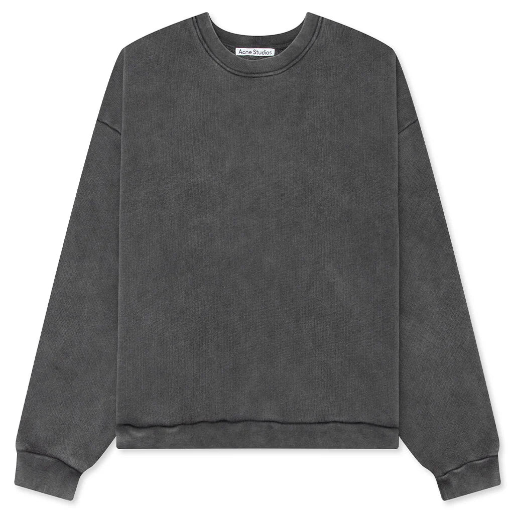 Rubber Logo Fleece Sweatshirt Faded Black
