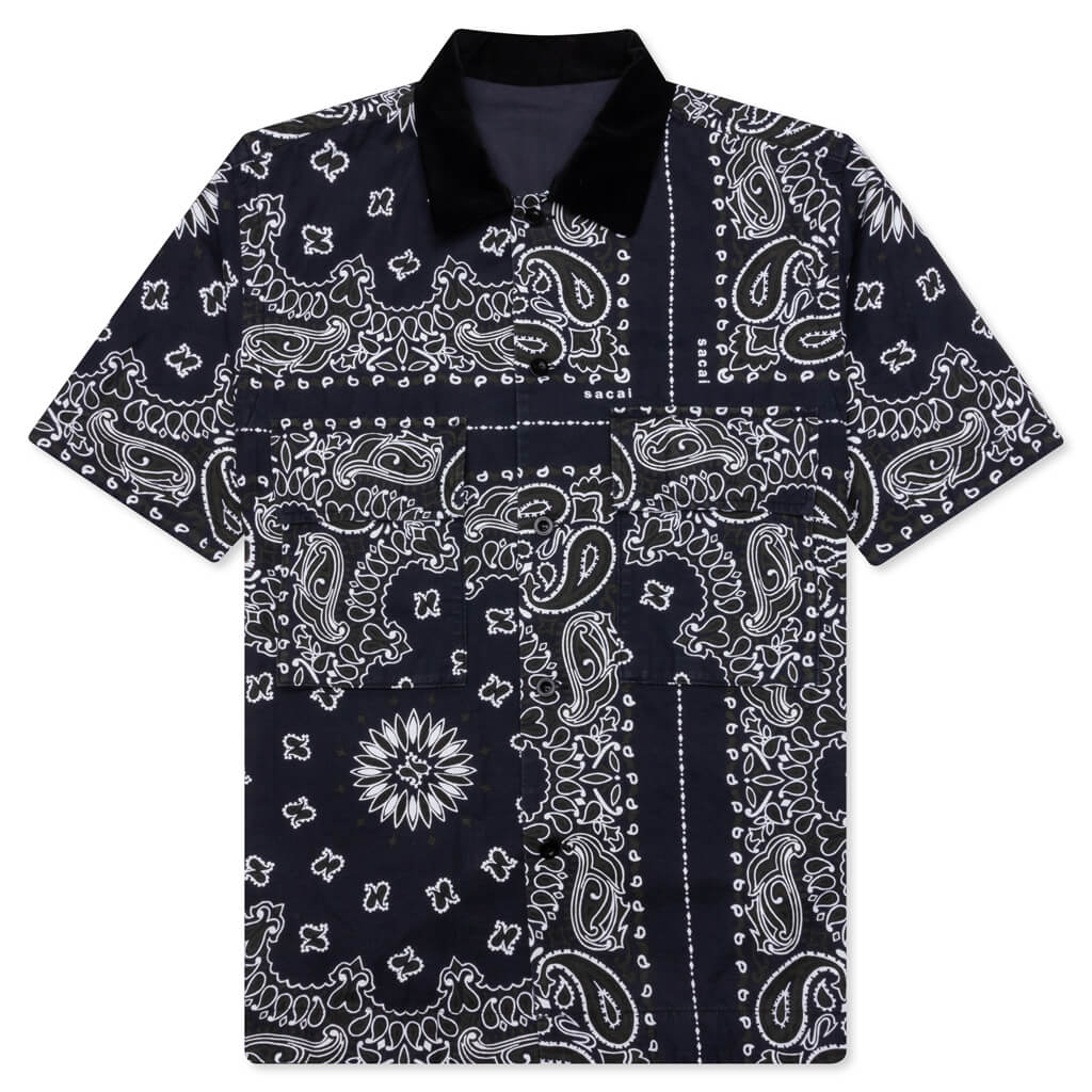 Bandana Print Shirt Navy