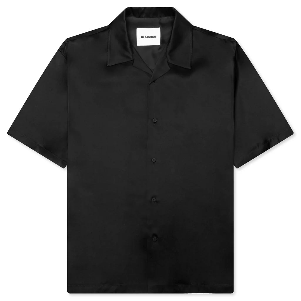 Viscose and Silk Twill Shirt Black