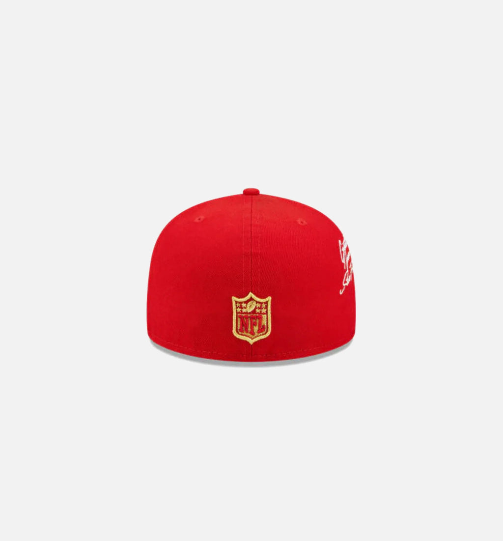 San Francisco 49ers Cloud Icon 59Fifty Mens Fitted Hat Red