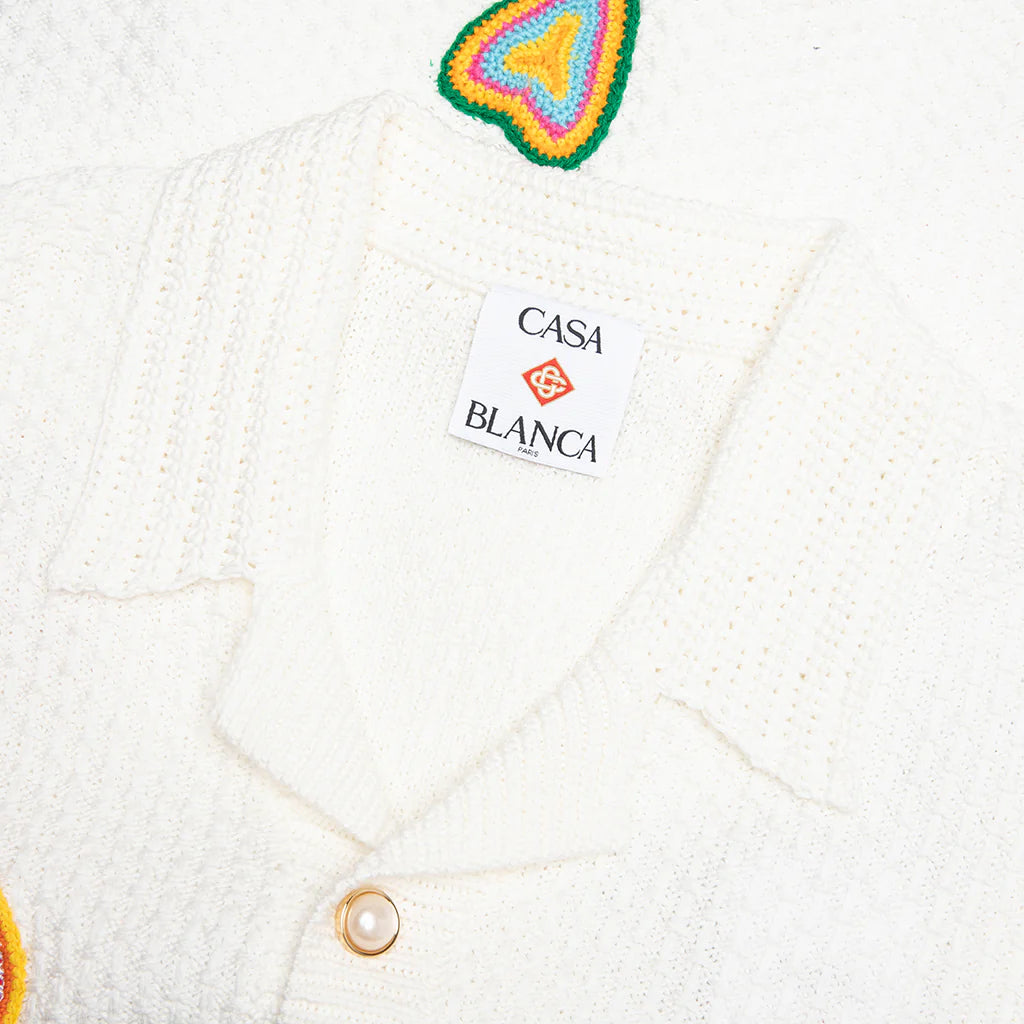 Crochet Shirt With Patches White