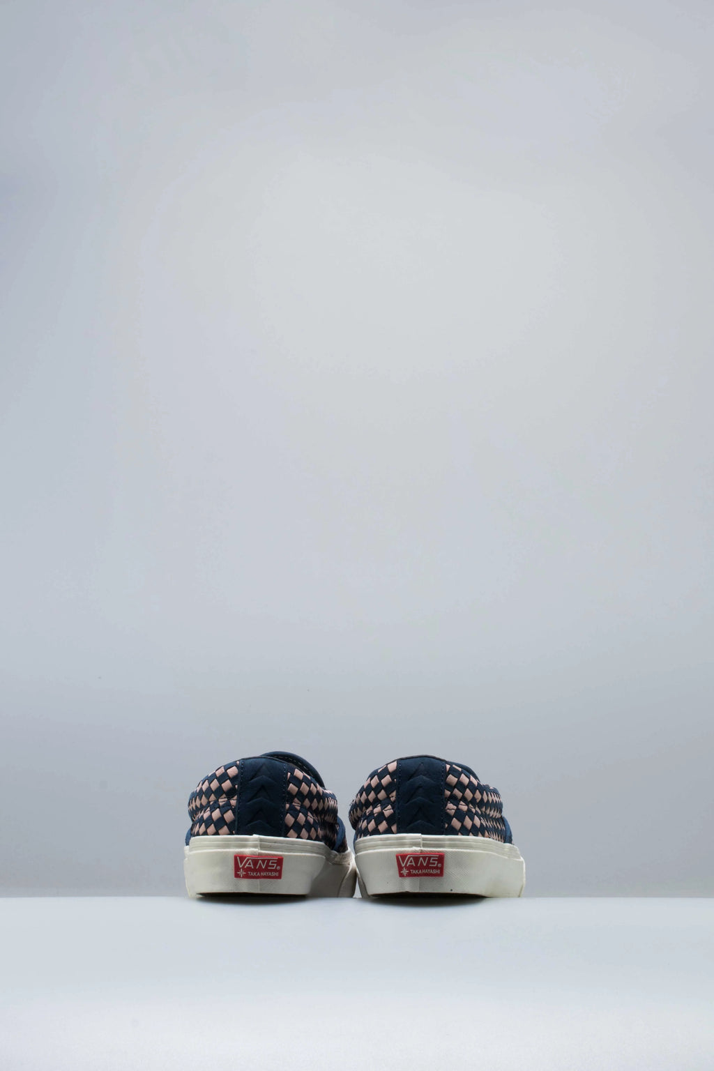 Vans Vault X Taka Hayashi Woven Slip On 66 LX Mens Shoe Dress Blue Marshmellow White