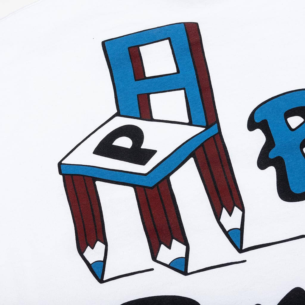 Chair Pencil Long Sleeve T Shirt White