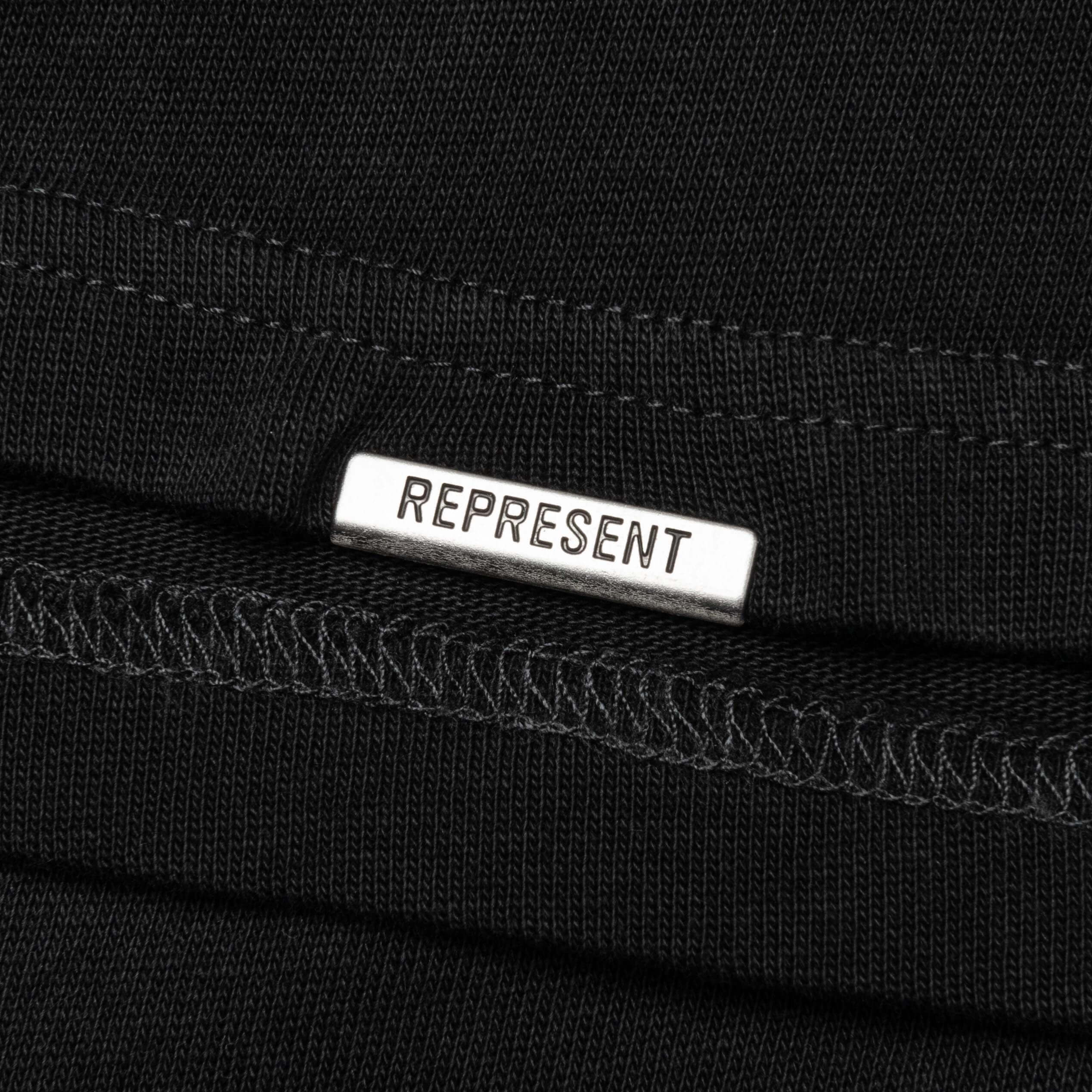 Feature x Represent Head 2 Head T Shirt Stained Black