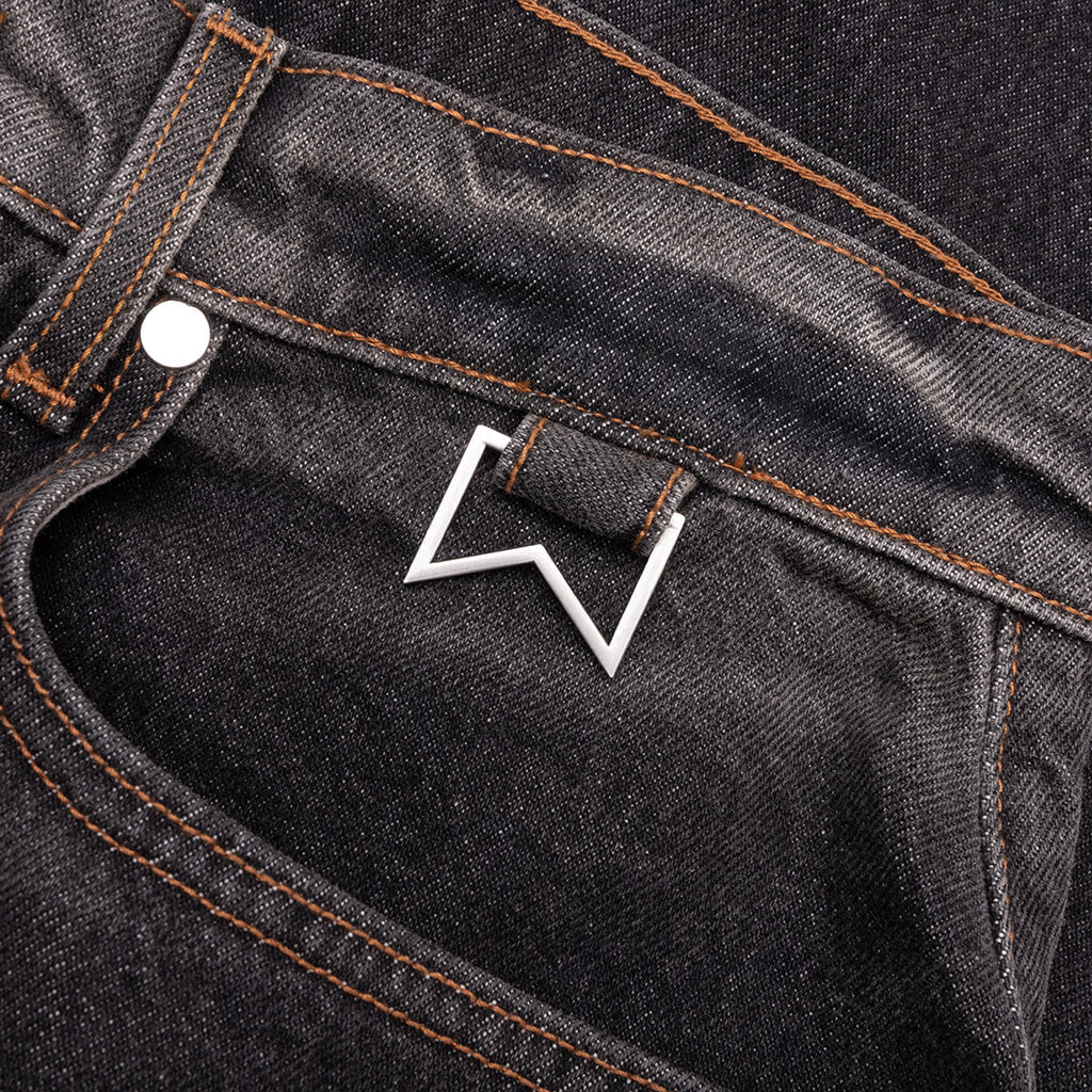 Wide Leg Traxedo Denim Pants Agoura Black