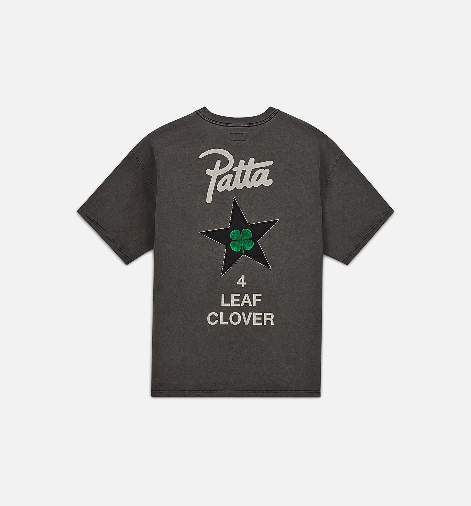 Patta Four Leaf Clover Mens Short Sleeve Shirt Grey