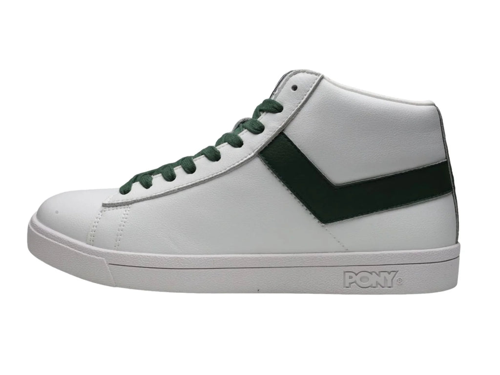 Tenis PONY Top Start HI Blanco y Verde Esmeralda para Hombre