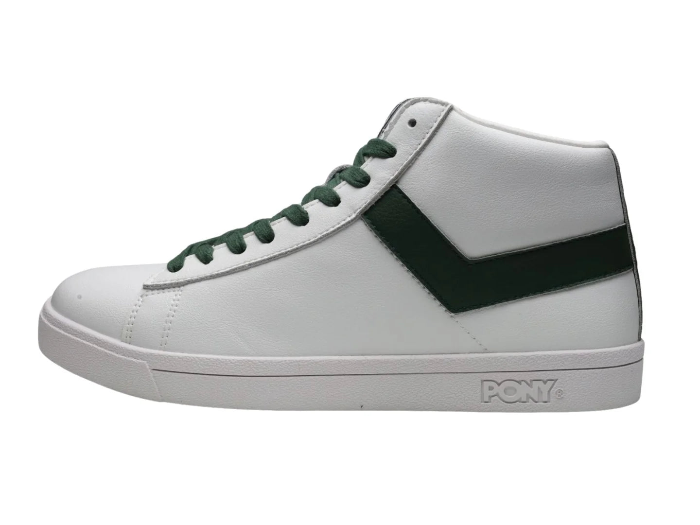Tenis PONY Top Start HI Blanco y Verde Esmeralda para Hombre