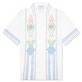 Chainstitch Embroidered Graphic Linen Shirt Le Fil De La Musique