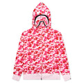 Abc Camo Shark Full Zip Hoodie Pink