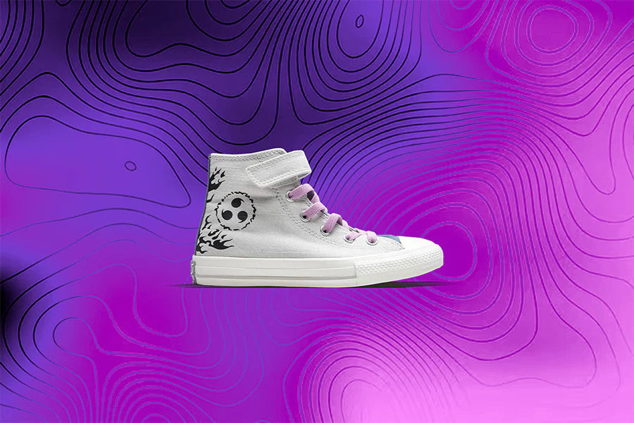Converse x Naruto Chuck Taylor All Star 1V Hi Vintage White Fossilized Black
